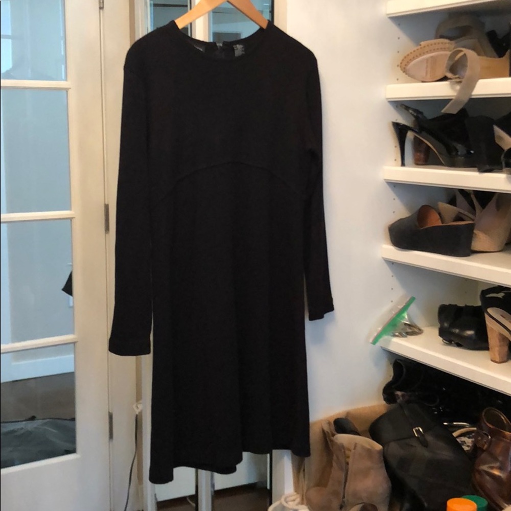 Black a-line sweater dress